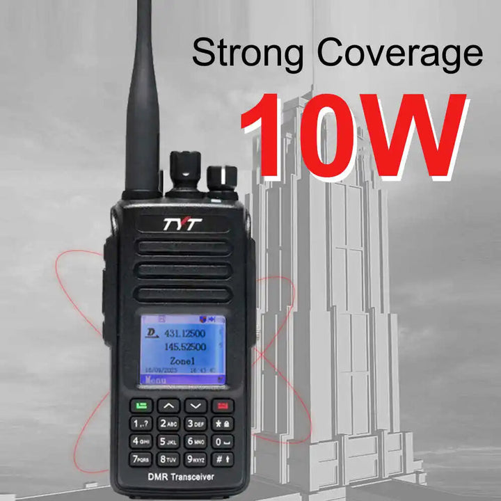 TYT MD-UV390 PLUS 10W Dual Band DMR Radio VHF UHF Digital Walkie Talkie Long Talking Range IP67 Portable Transceiver Ham with Encryption Function