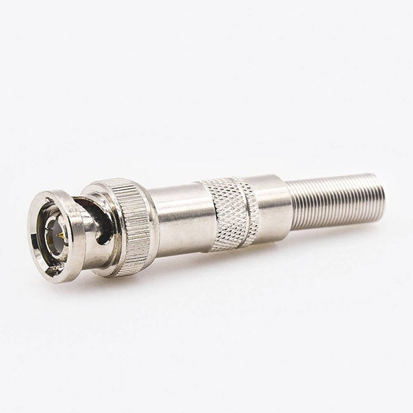 Connector For SYV-50-4 BNC Male Straight Cable Mount Solder With Spring