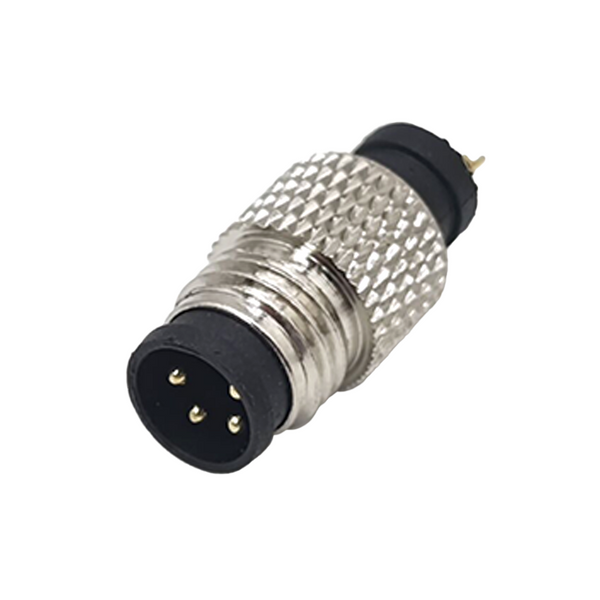 M8 Molded Cable Connector Straight Soket For Cable Solder Type