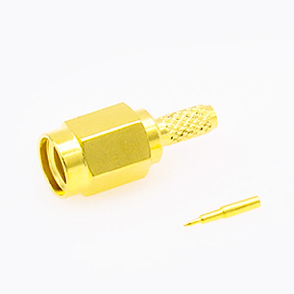 HF-Koaxialstecker Standard-SMA-Stecker, gerade Crimpverbindung für Kabel RG174/RG316