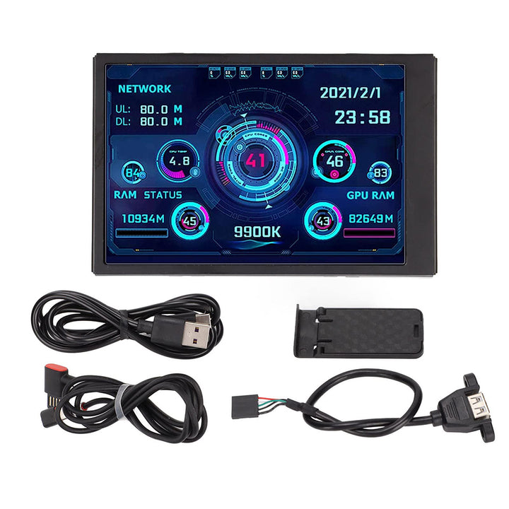 3.5 Inch IPS USB Mini Screen PC Temperature Display AIDA64 PC CPU RAM Data Monitor