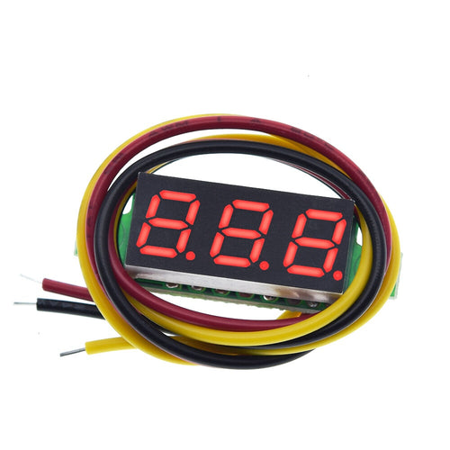 0.28 inch 3-wire Digital DC Voltmeter Head Digital Display Adjustable Three-wire DC0-100V Battery Voltmeter