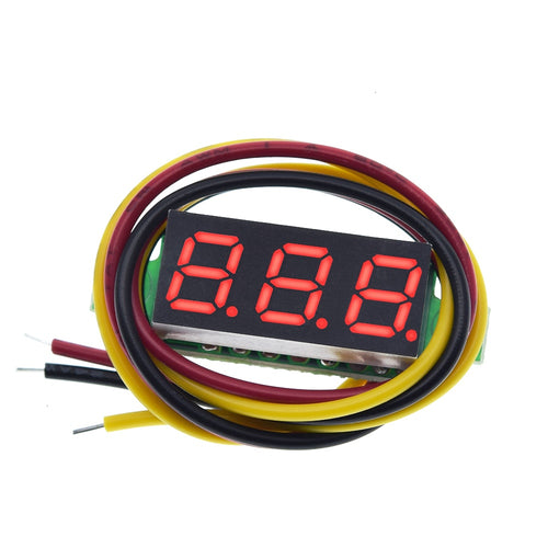 0.28 inch 3-wire Digital DC Voltmeter Head Digital Display Adjustable Three-wire DC0-100V Battery Voltmeter