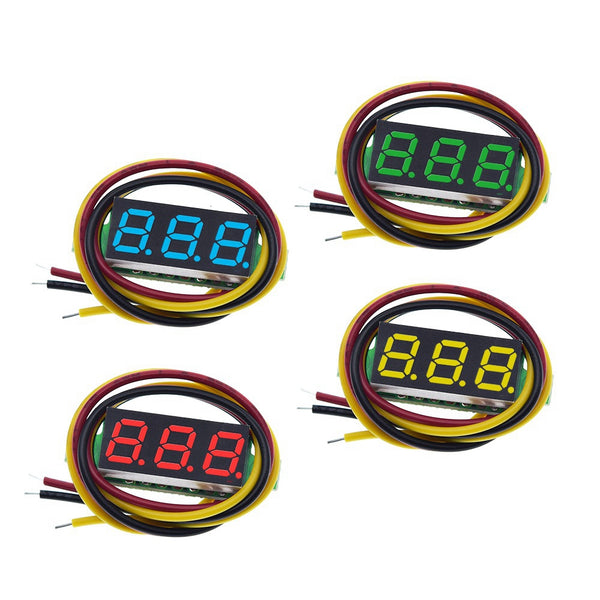 0.28 inch 3-wire Digital DC Voltmeter Head Digital Display Adjustable Three-wire DC0-100V Battery Voltmeter