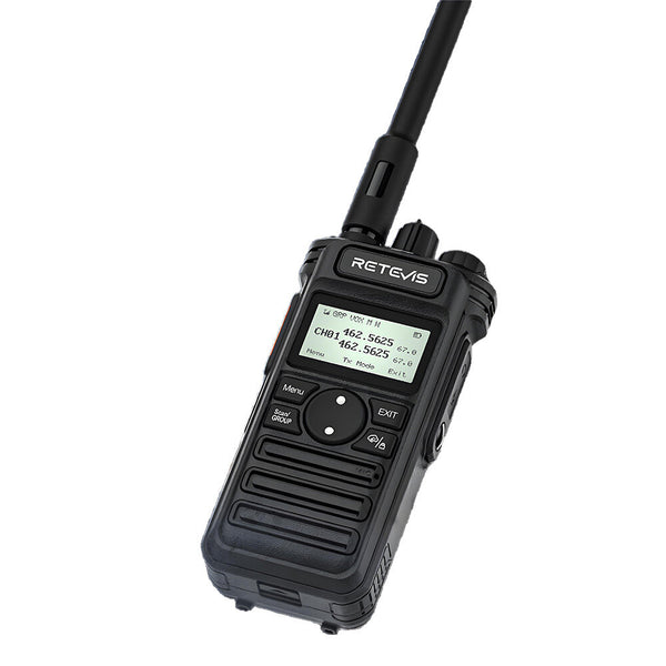 Retevis RT86S Walkie Talkie Long Range Two Way Radio 30 Channels UHF GMRS 10W Power 2600mAh Battery LCD Display Flashlight VOXs Hands Free