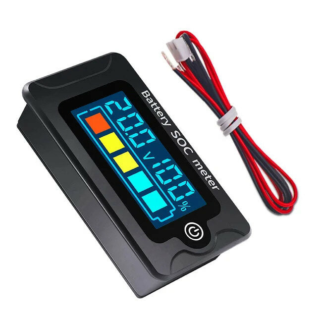 Peacefair Battery Capacity Tester Waterproof Digital LCD Voltmeter Voltage Indicator Meter 12V 24V 36V 48V 72V For Car