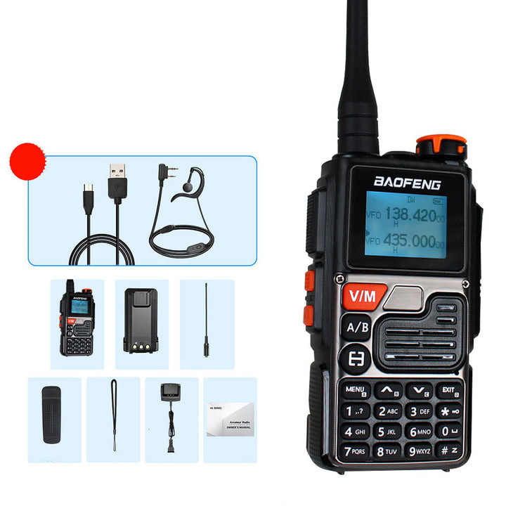 Baofeng UV-K6A Walkie Talkie Dual Band Two Way Radio 1400mAh Li-Ion Battery USB-C Charging 999 Channels NOAA Weather Alerts