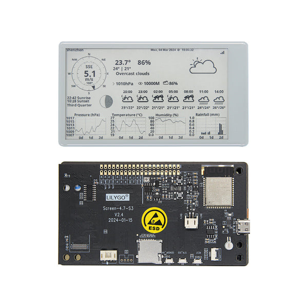 T5 4.7 Inch E-paper ESP32-S3 Touch Screen Display Development Module Driver Board Support forArduino Compatible Raspberry Pi