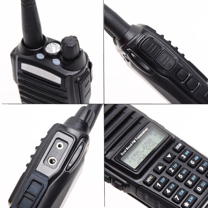 Baofeng UV-82 8W 10KM Tri-Power Modes Dual PTT Walkie Talkie Portable VHF UHF Two Way Radio Ham