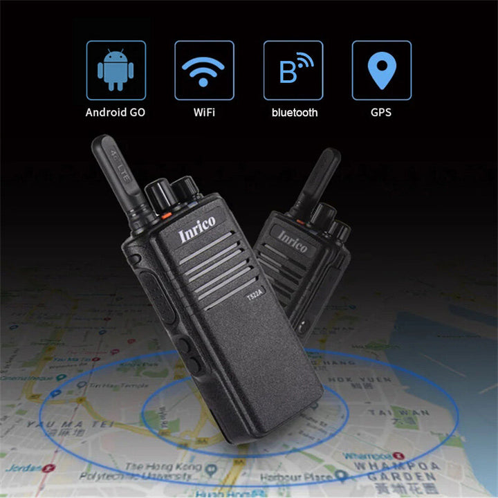 Inrico T522A 4G LTE Zello PTT Walkie Talkie Android Network Radio GPS WIFI bluetooth Noise Cancellation IP54 Waterproof Long Battery Life