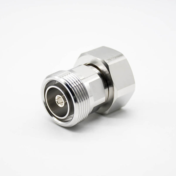 RF Adapter Metal Straight DIN 7/16 Plug to DIN 7/16 Jack Free Hanging 50  Ohm