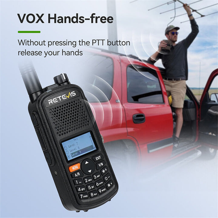 Retevis A61 AM FM Air Band Walkie Talkie GPS IP67 Waterproof Analog Ham Radio 5W Amateur Radio Station Aviation Receiving Radio Type-C Charging Transceiver Support NOAA