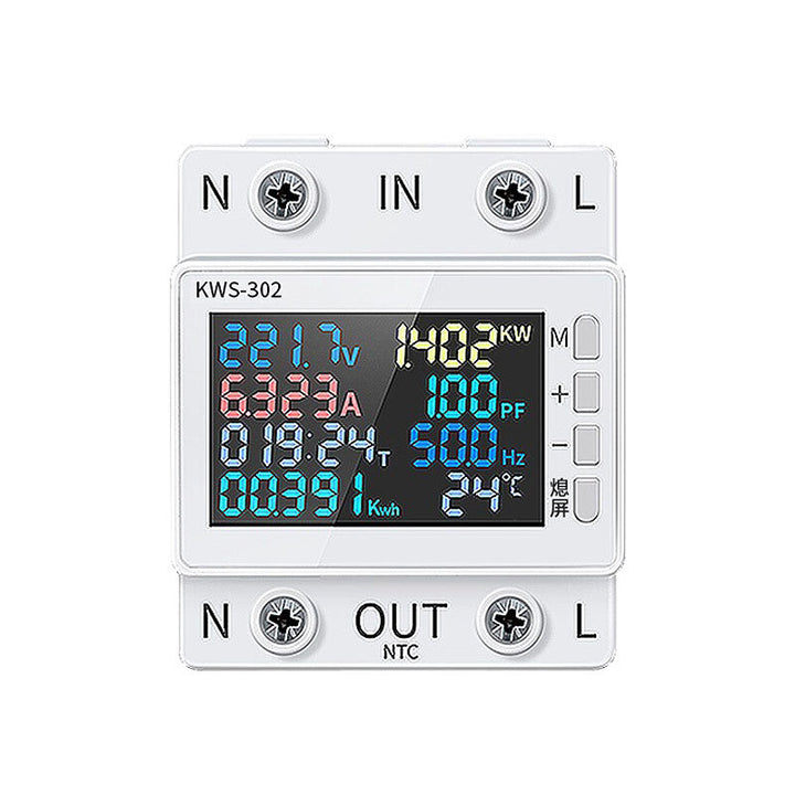 AC170-270V/63A WiFi Smart Voltmeter Ammeter Digital Power Energy Meter Tester APP Remote Control Electrical Frequency Factor Amps Watt Kwh Meter