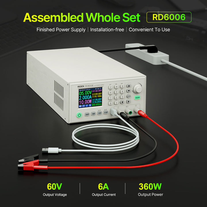 RIDEN RD6006 Assembled Set USB DC DC Voltage Current Step-Down Bench Power Supply Buck Adjustable Converter 60V 6A