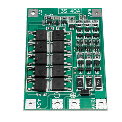 BMS 3S 40A 18650 Lithium Battery Charger Protection Board 11.1V 12.6V PCB for Drill Motor with Balance