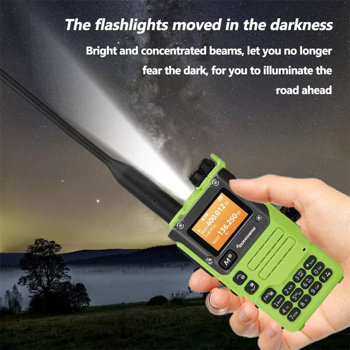 Quansheng UV-K6 Walkie Talkie 5W Green Air Band FM 50-600MHz VHF/UHF Wireless Frequency Two Way Radio