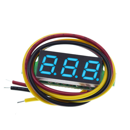 0.28 inch 3-wire Digital DC Voltmeter Head Digital Display Adjustable Three-wire DC0-100V Battery Voltmeter