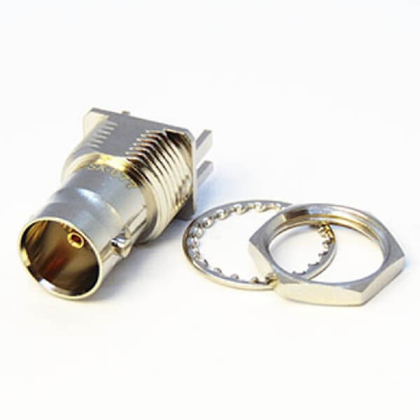 Edge Mount Female BNC Connector 180 Degree Bulkhead for PCB 1.6mm