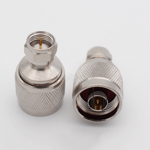 HF-Adapter Metall gerade F-Stecker auf N-Stecker freihängend 75 Ohm 