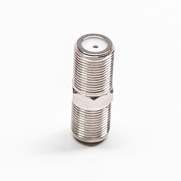HF-Adapter Metall gerade F-Buchse auf F-Buchse freihängend 75 Ohm 
