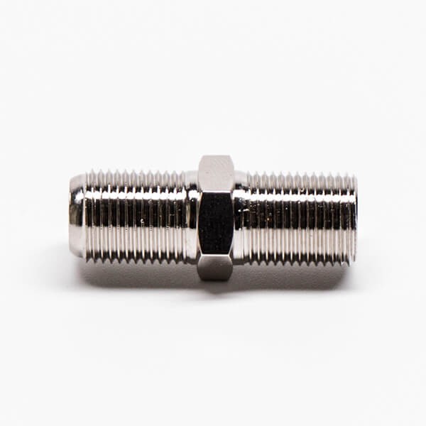 HF-Adapter Metall gerade F-Buchse auf F-Buchse freihängend 75 Ohm 