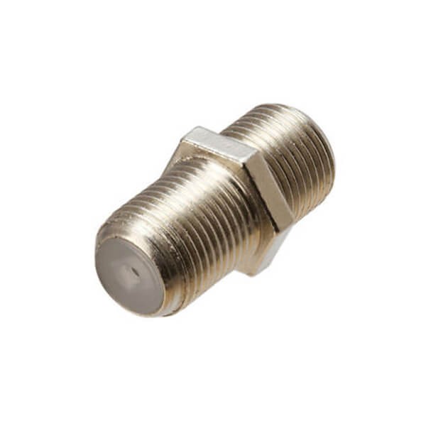 HF-Adapter Metall gerade F-Buchse auf F-Buchse freihängend 75 Ohm 