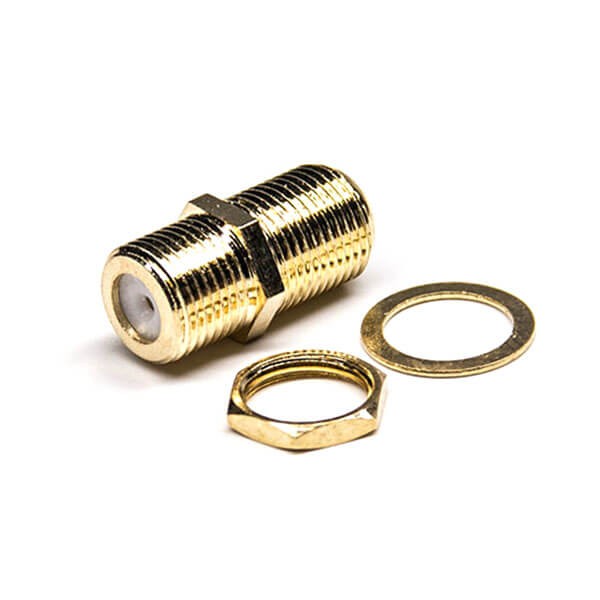 HF-Adapter Metall gerade F-Buchse auf F-Buchse freihängend 75 Ohm 