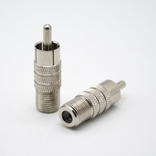 HF-Adapter Metall gerade F-Buchse auf PAL-Stecker freihängend 50 Ohm 
