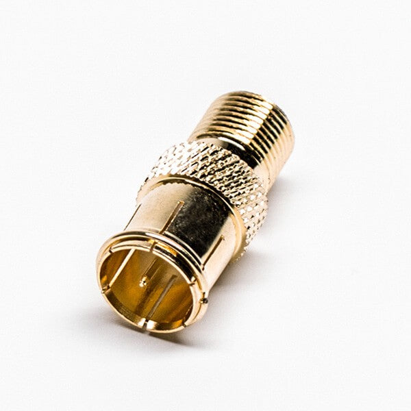 HF-Adapter Metall gerade F-Stecker auf F-Buchse freihängend 75 Ohm 