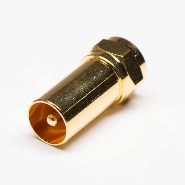 RF Adapter Metal Straight SMA Plug to F Plug Free Hanging 50  Ohm