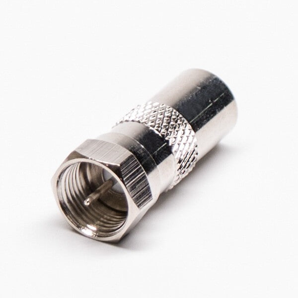 HF-Adapter Metall gerade F-Stecker auf PAL-Stecker freihängend 50 Ohm 