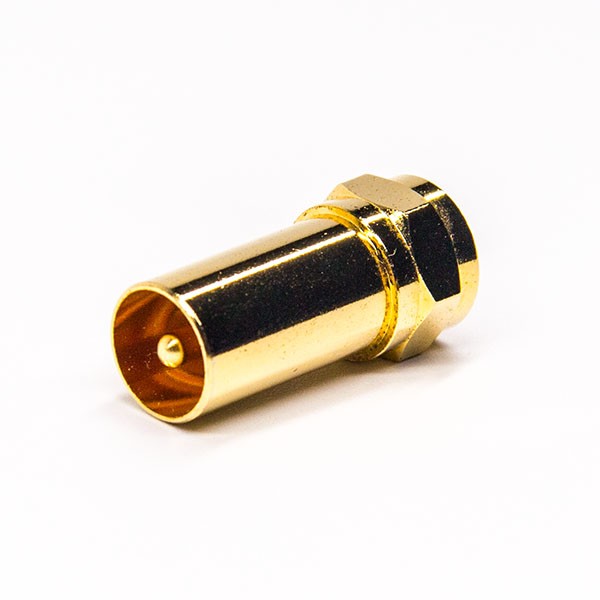 HF-Adapter Metall gerade F-Stecker auf PAL-Stecker freihängend 75 Ohm 