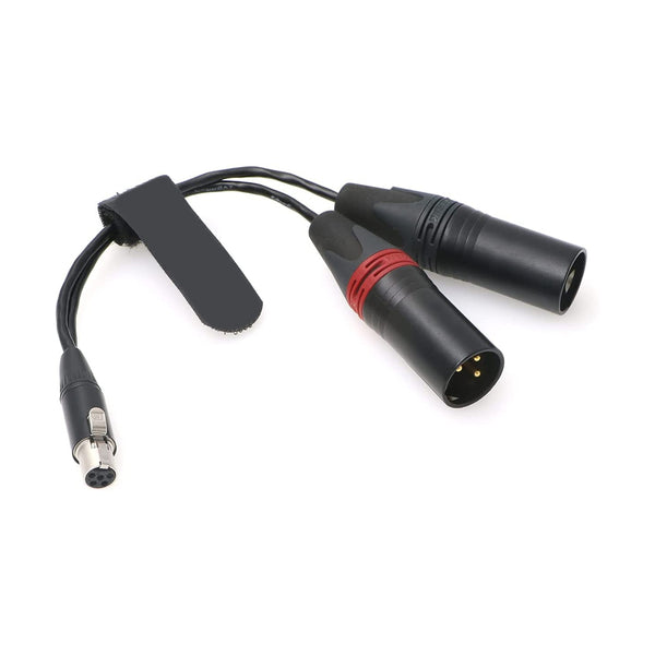 Ta5f to Dual XLR 3-Pin Male Audio-Cable for Lectrosonics-DCHR-Receiver to Sony-Fs700 ELECBEE Cables