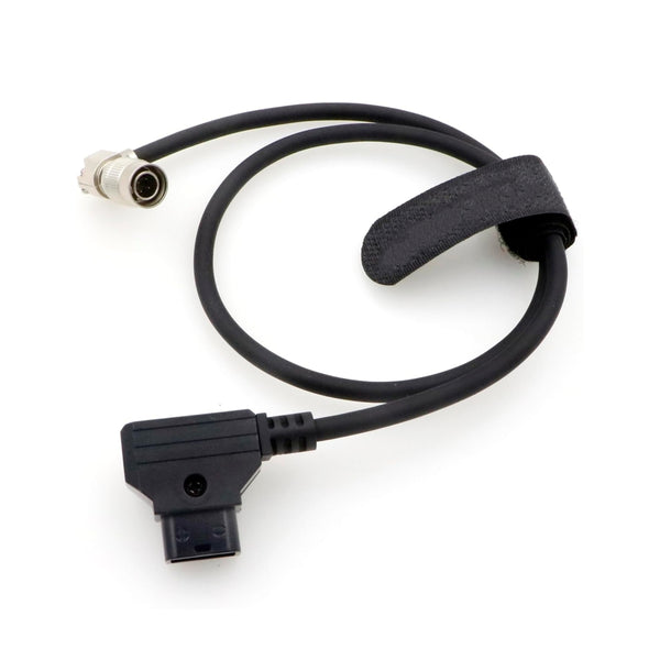 ELECBEE Cables Rotatable Right Angle Hirose 4 Pin Male to D-tap Power Cable for Sound Devices 688 644 633 MixPre-10 ii, Zoom F4 F8 F8N Recorder 50cm/19.7in