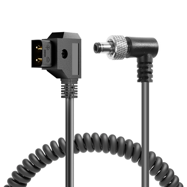 ELECBEE Cables Atomos Monitor Spiral-Stromkabel, rechtwinklige Verriegelung, DC 5.5 2.1, für Videogeräte PIX-E7 PIX-E5 Touchscreen-Display Hollyland Mars 400s