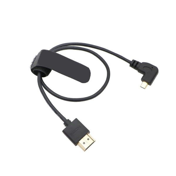 ELECBEE-Kabel Micro-HDMI-auf-HDMI-Kabel 8K60P High-Speed ​​2.1 für Sony a7 IV FX30 ZV-E10, für Canon R5C R5 R6, Atomos Shinobi Ninja V, 45 cm, rechtwinkliges Micro-HDMI 