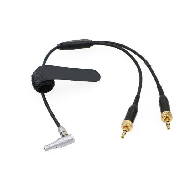 ELECBEE Cables Z Cam E2 Camera Right Angle 5 Pin 00 Male to Dual Lock 3.5 mm TRS Audio Cable for Sennheiser G3 Lavalier Receiver