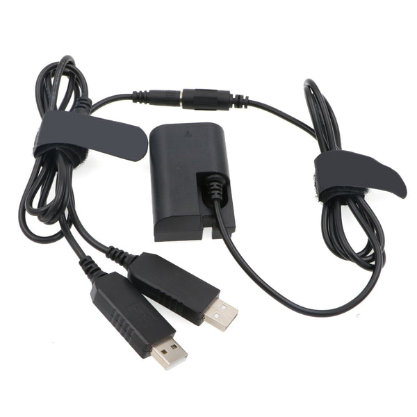 ELECBEE-Kabel DR E6 DC-Koppler-Dummy-Akku auf Dual-USB-Netzadapterkabel LP E6 Ersatz für Canon EOS 5DS R 5D Mark II 5D Mark III 5D Mark ¢ô 6D 60D 60Da 7D Mark II 70D 80D Vollständig dekodiert