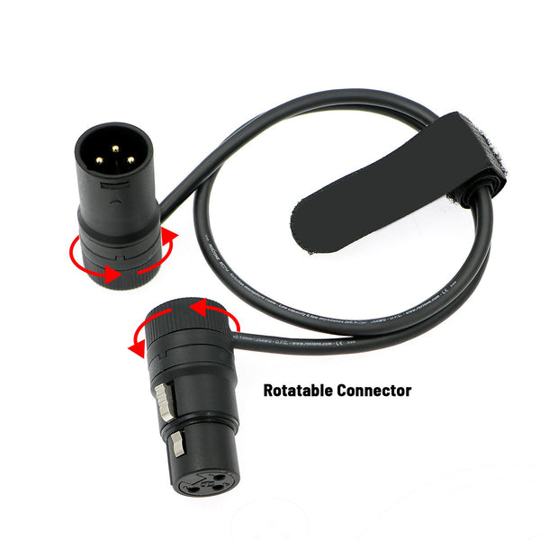 ELECBEE Cables Rotatable Low-Profile XLR 3 Pin Male to Female Cable Original Connector Balanced Microphone Audio Cord