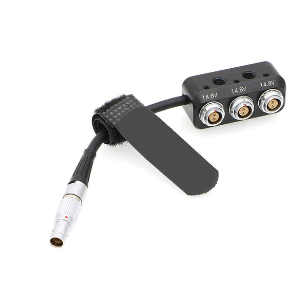 ELECBEE Kabel 1 auf 3 Mini Power Splitter Box Kabel 2 Pin Stecker auf 3 2 Pin Buchse Box für ARRI RED Kameras Teradek