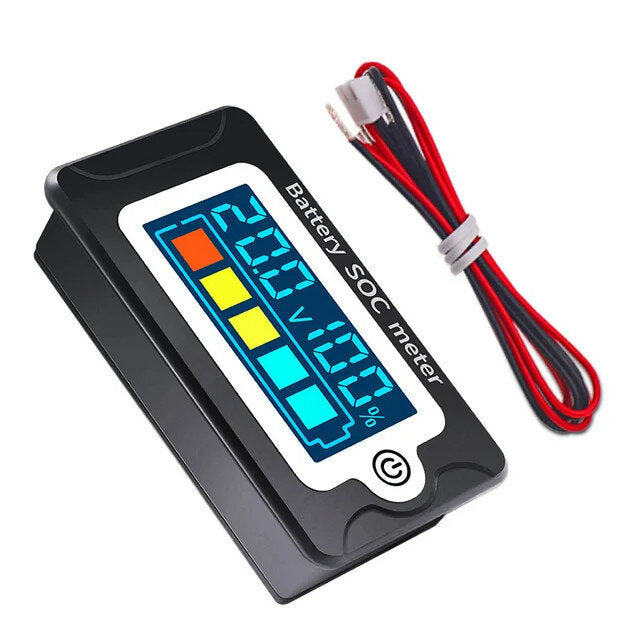 Peacefair Battery Capacity Tester Waterproof Digital LCD Voltmeter Voltage Indicator Meter 12V 24V 36V 48V 72V For Car