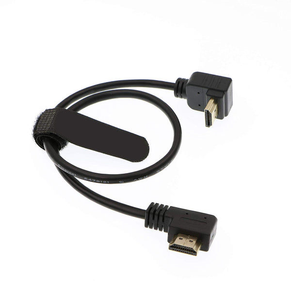 ELECBEE Cables Z CAM E2 HDMI 2.0 L-förmiges Kabel für Portkeys BM5 Monitor 90 Grad nach oben bis rechtwinklig nach unten