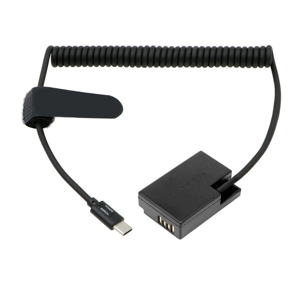 ELECBEE-Kabel LP-E17 Dummy-Akku auf USB-C PD-Stromkabel, Spiral-Netzadapter für Canon EOS R8 R10 RP 200D 750D 760D 800D 77D 9000D Rebel SL2 SL3 T6i T6S T7i T8i Kiss X8i X9i X10 Kameras