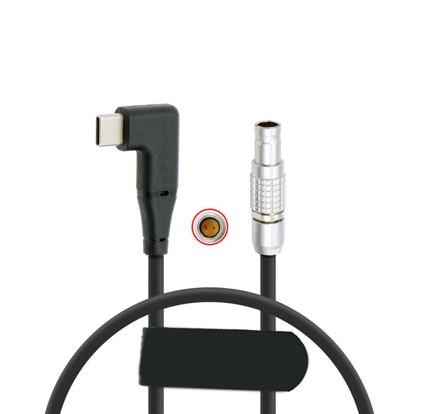 ELECBEE Cables Right Angle PD USB-C Type-C to 2 Pin Male Power Cable Fast Charging Cable for DJI Ronin| Tilta| Teradek| SmallHD| Z-CAM Cameras Monitor 45CM/17.7 inches