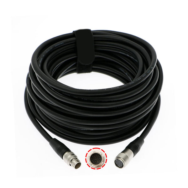 ELECBEE Cables Hirose 20-poliges Verlängerungskabel (Stecker auf Buchse) für Canon CN-E18-80mm-Objektiv zu FPD-400D| ZSG-C10| ZSD-300D-Controller, 10 m