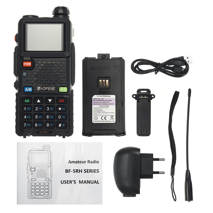 Baofeng UV-5RH 10W Walkie Talkie UV Dual Band Long Range FM Two Way Radio with Flashlight Amateur Transceiver