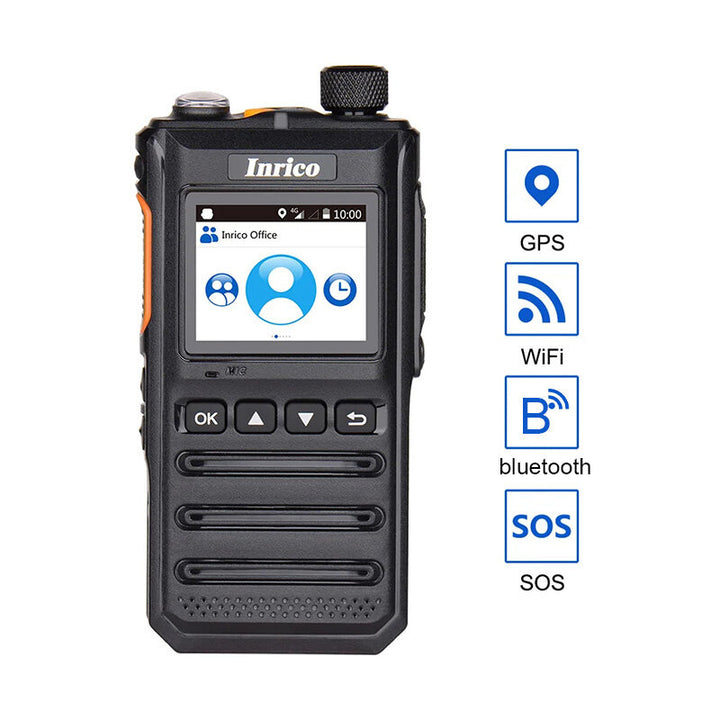 Inrico T640A Android 8.1 4G Network Walkie Talkie Separate Antenna Military POC Radio GPS bluetooth Wifi Long Battery Life Noise Cancellation