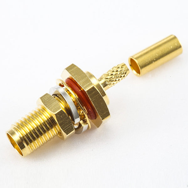 RF Coaxial connector Standard SMA Jack Straight Crimp for Cable RG180/RG58/LMR100