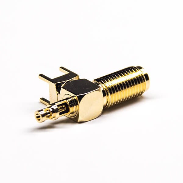 HF-Koaxialstecker Standard-SMA-Buchse rechtwinklig Crimp für Kabel