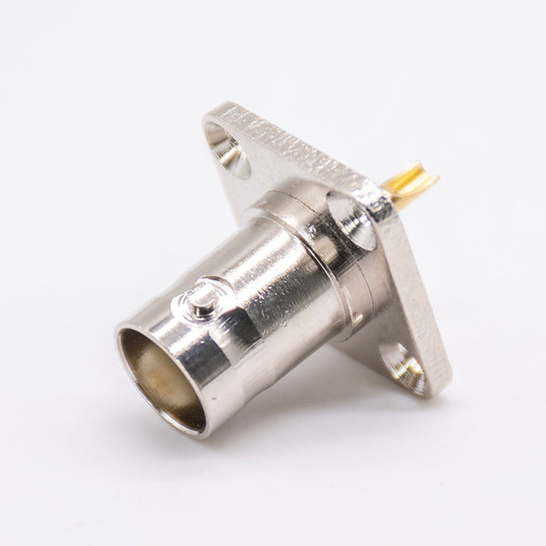 Flange Mount BNC Connector 4 Hole Female Connector Solder Type